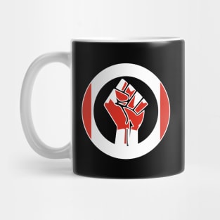 Black Lives Matter Fist Circled Flag Canada Mug